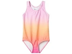 Badedragt i changerende pink og orange toner fra Name It 13239674 living coral